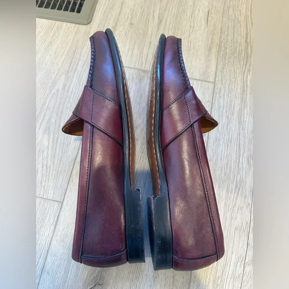 G.H. Bass & Co. Mens Burgundy Penny Loafer Dress Shoes 11 M - Picture 6 of 13